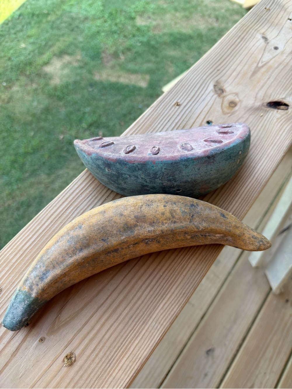 Terracotta FRUIT Watermelon Kitchen Primitive Country Folk Art Farmhouse Decor